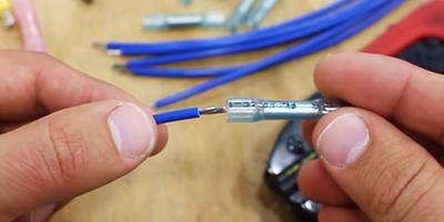 4-Steps to repair a connection - Insert the wires