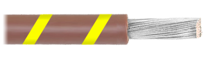 Brown wire with yellow stripe ABYC