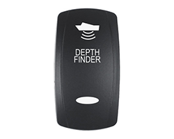 Depth finder etched switch cover