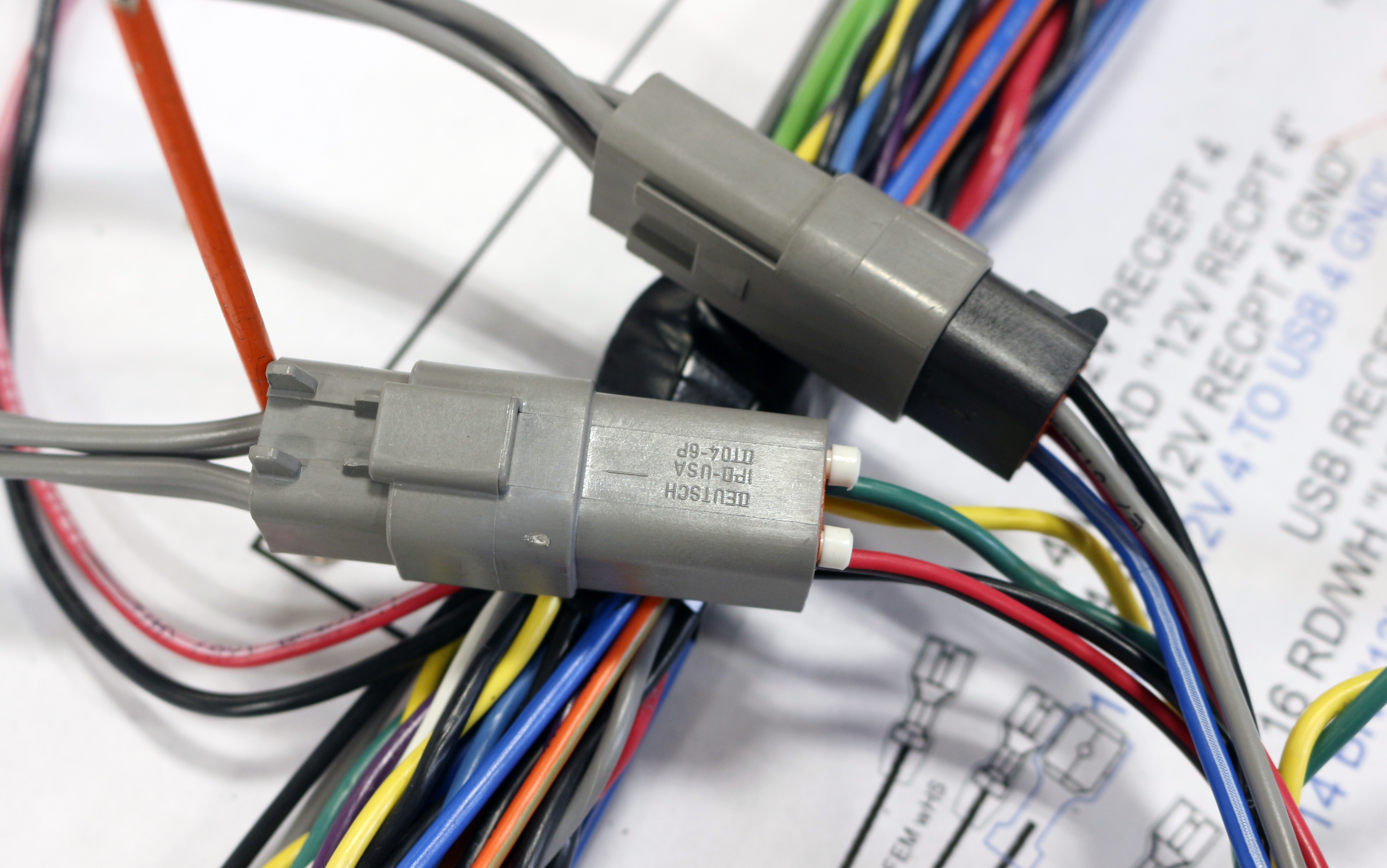 Sealed connectors are common in wiring harnesses