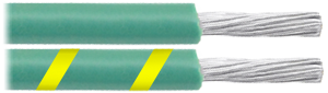 Green wire with yellow stripe ABYC