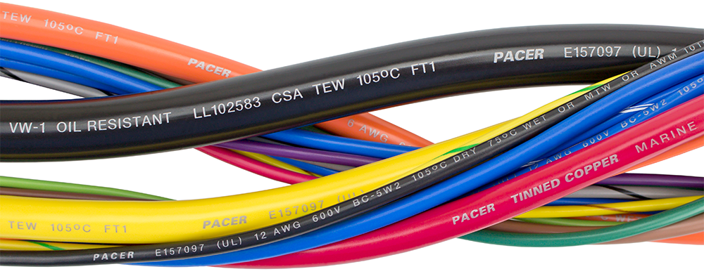Pacer wire and cable in a flowing pattern